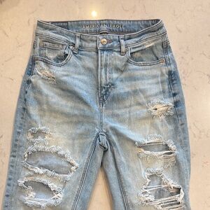 American Eagle Outfitters Blue Boyfriend Distressed Jeans